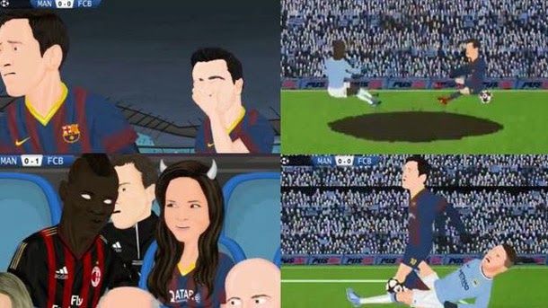 The version of youtube of the manchester city barça