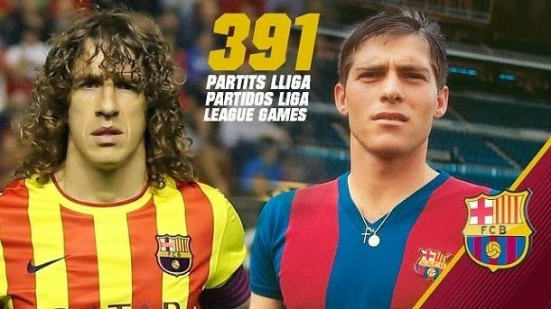 Puyol Equalises to migueli with 391 parties in the league