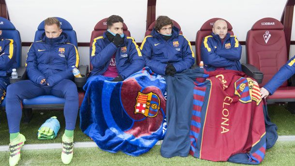 Bench of the FC Barcelona