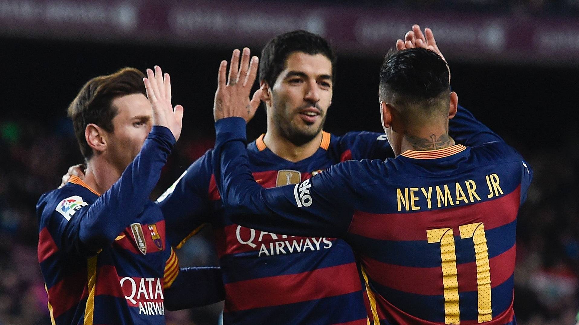 The trident of the FC Barcelona accumulates already 100 goals