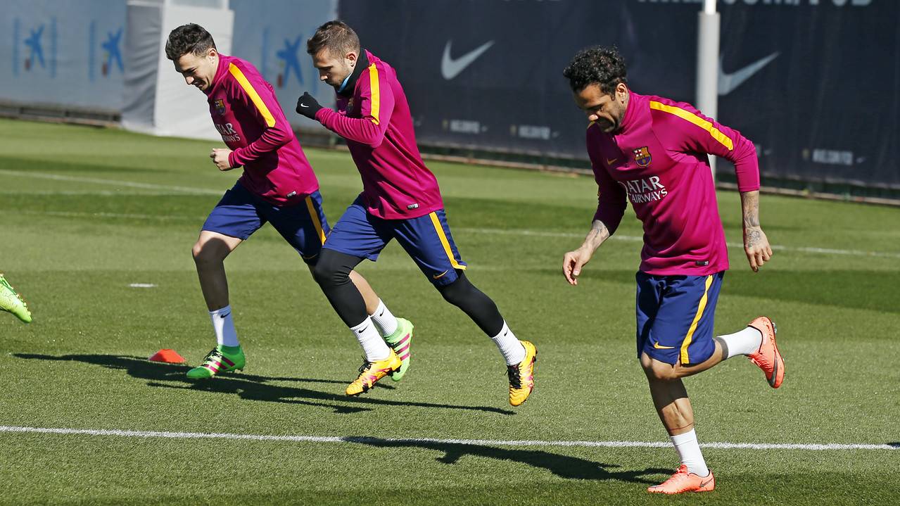 Training of recovery of the FC Barcelona