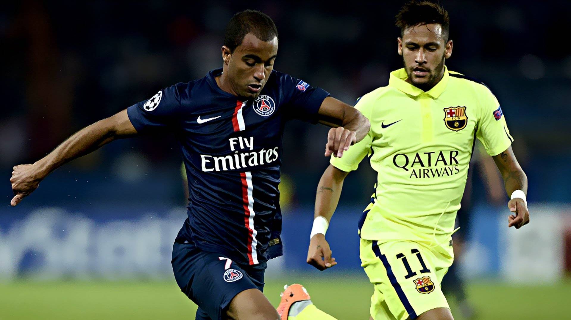 Neymar And Moura, in the PSG-Barça of the past season