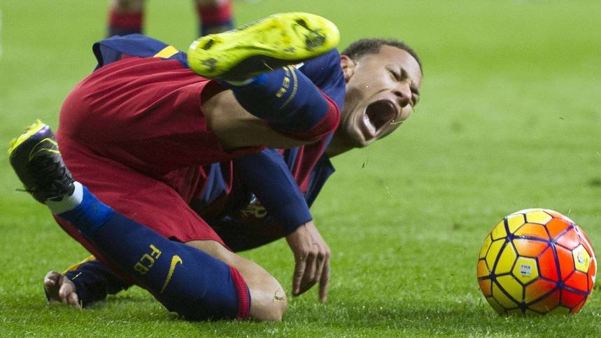 Neymar, after the aggression of Isco Alarcón