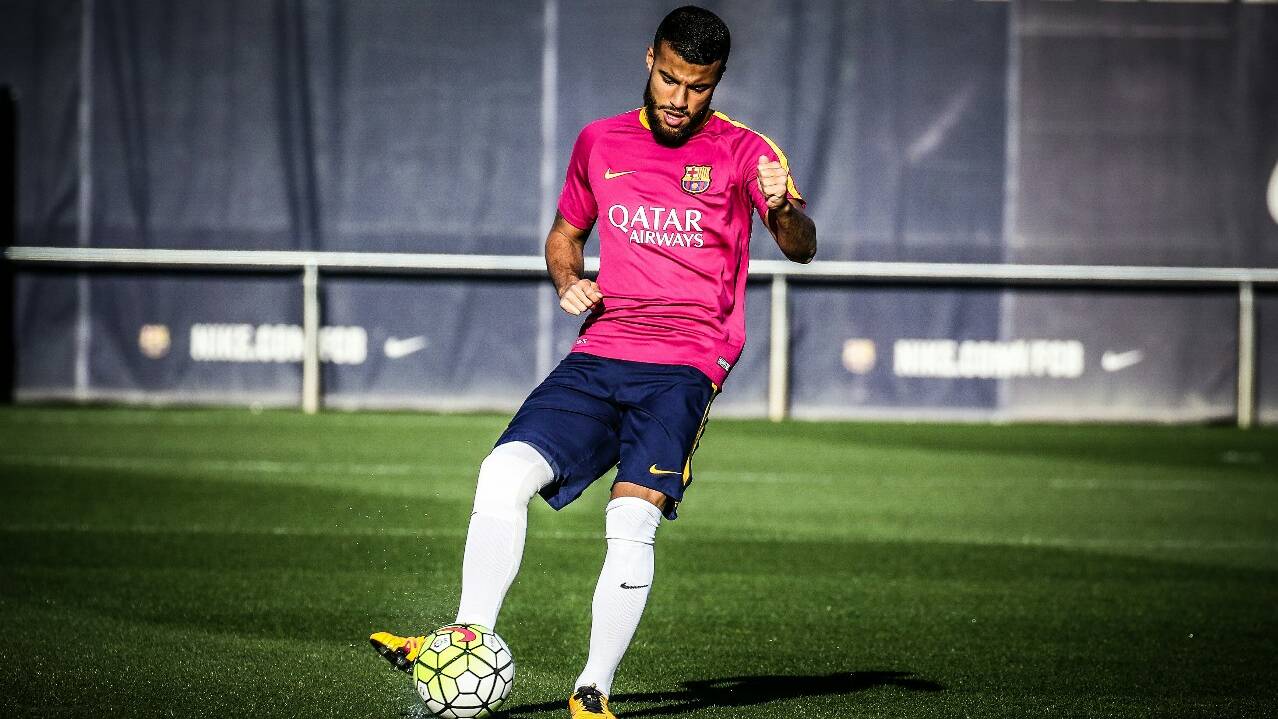 Rafinha Trains  from two weeks ago with the Barça