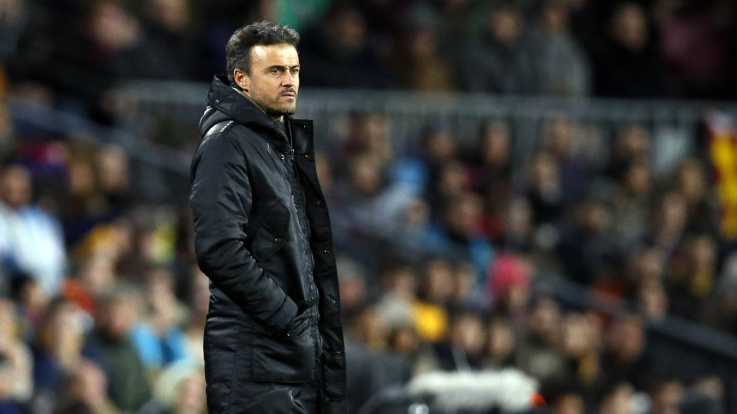 Luis Enrique during a meeting of the 2015-2016