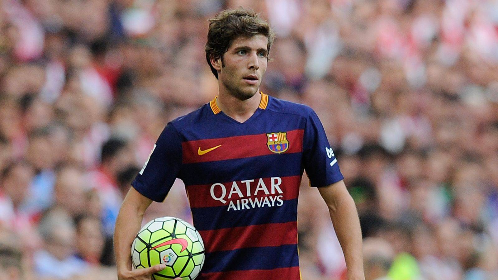 Sergi Roberto, in a party with the Barça of this 2015-2016
