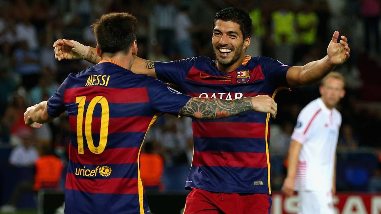 Luis Suárez y Leo Messi, en un partido con el FC Barcelona esta campaña