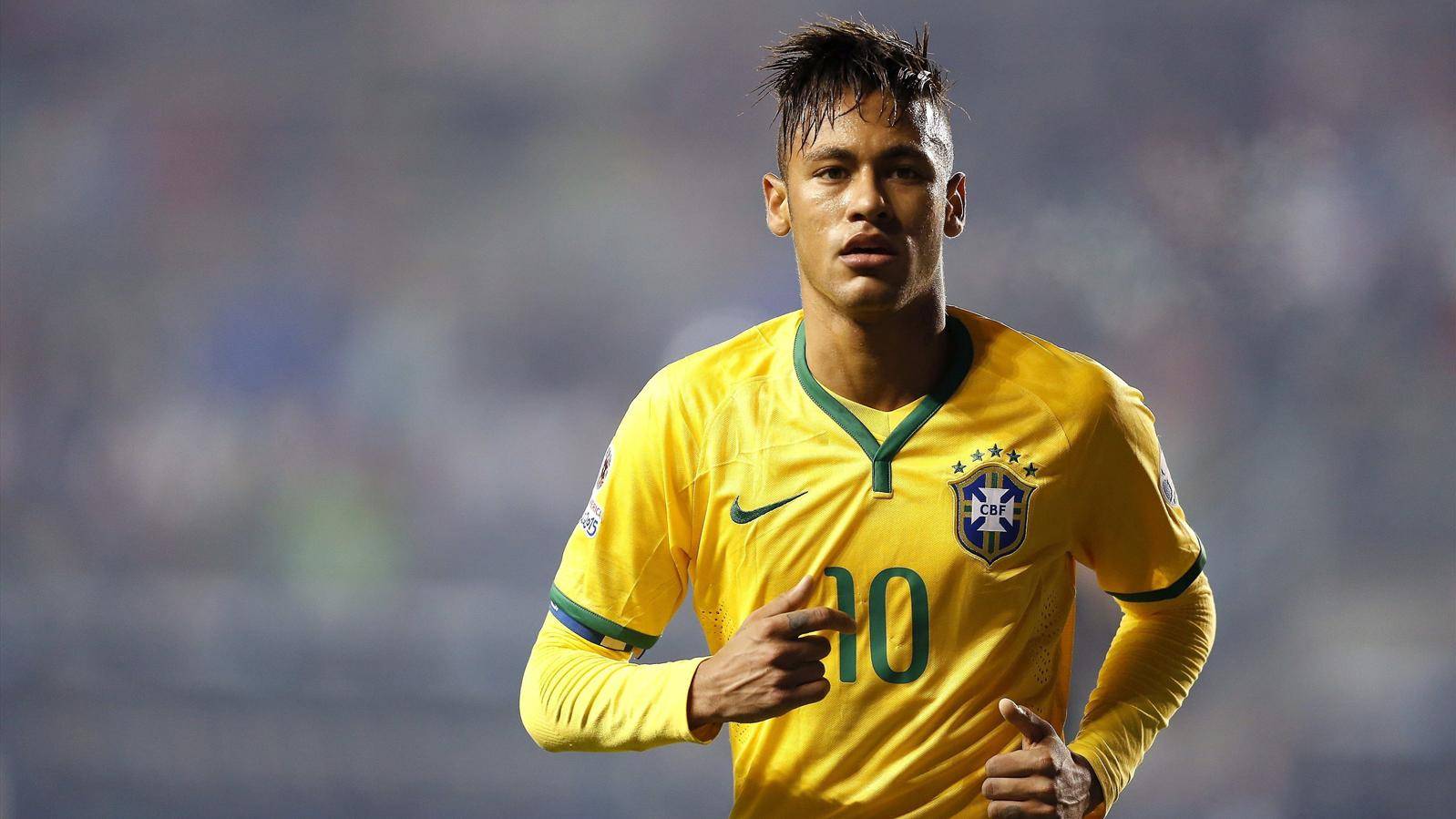 Neymar, en un partido con la selección de Brasil