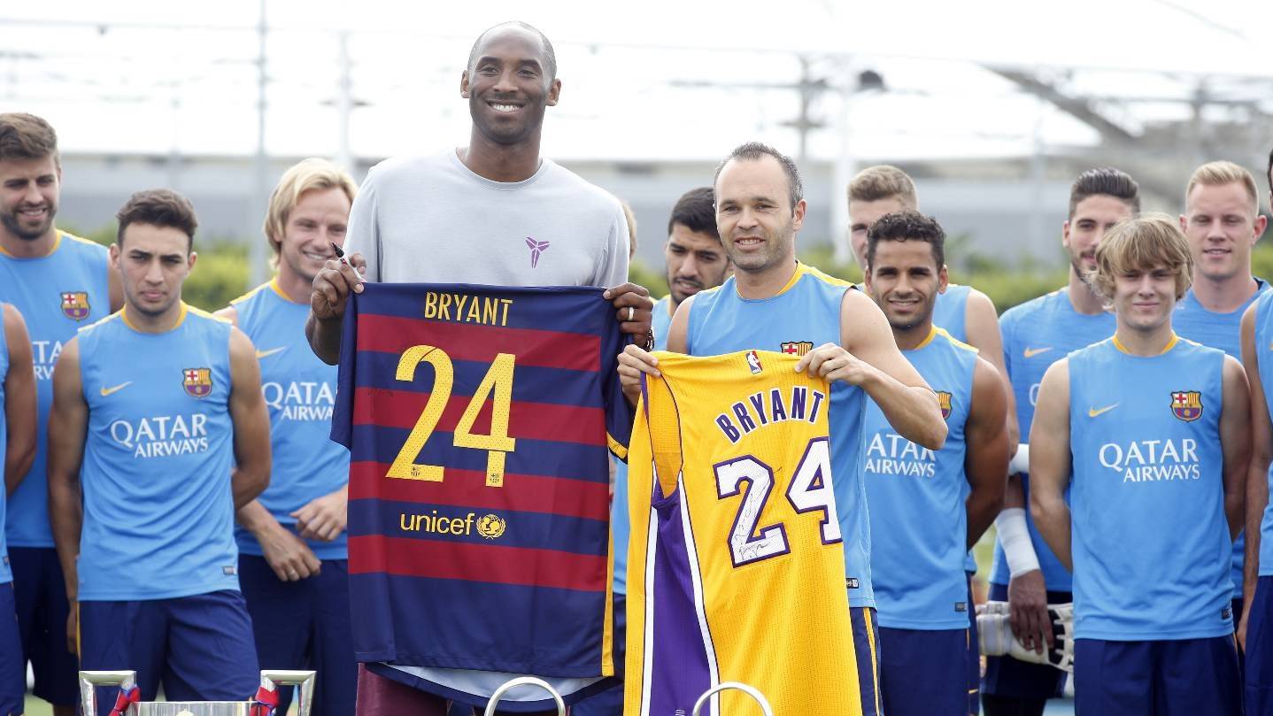 Kobe visitó la gira de pretemporada 2015 del Barça en EEUU