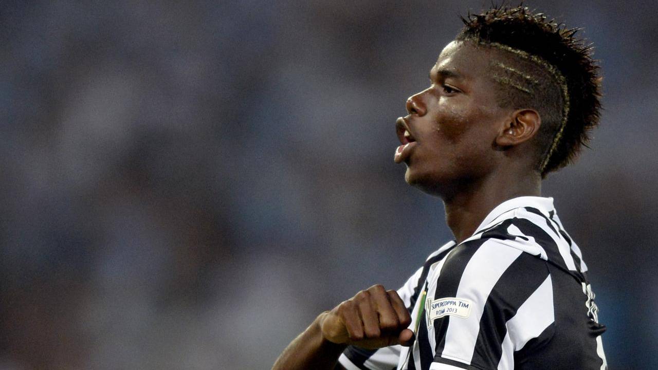 Pogba, celebrating a goal with the Juventus