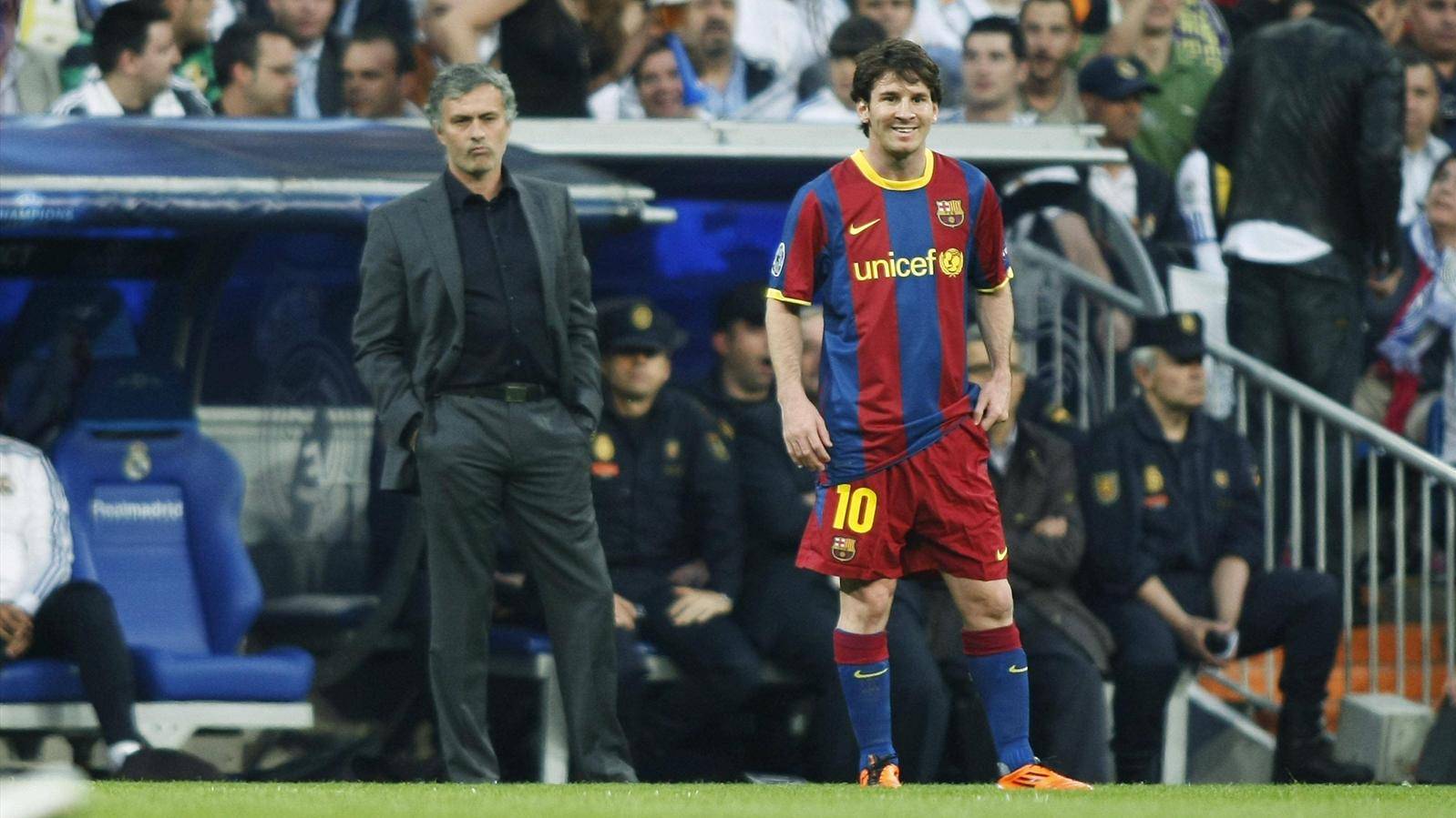 Messi y Mourinho, en una imagen de archivo