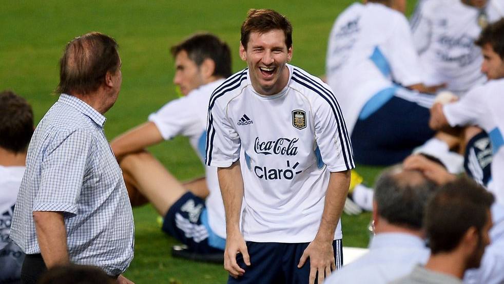 Leo Messi went back with Argentina