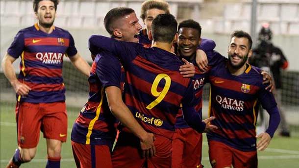 The fc barcelona b achieved his third consecutive victory in front of l'hospitalet with a goal of kaptoum