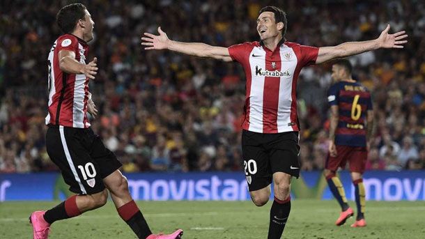 The Basque forward sees options that the athletic of bilbao pass of round