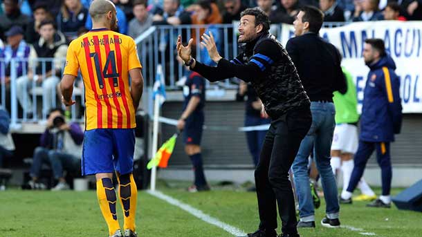 The fc barcelona of luis enrique already carries 24 parties invictos equalising to the best barça of rijkaard and remaining to four parties of the record of guardiola with 28