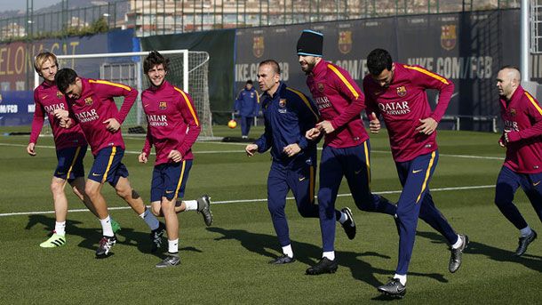 Aleix vidal, mathieu and read messi trained  without problems