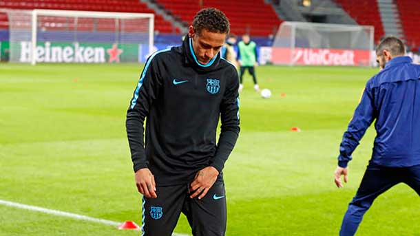 The Brazilian forward did not participate in the session of the Monday beside the rest of his mates