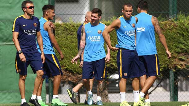 The fc barcelona trained  for the last time in the year 2015