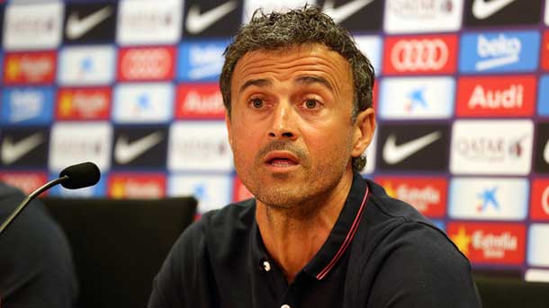 Press conference of luis enrique previous to the fc barcelona pomegranate