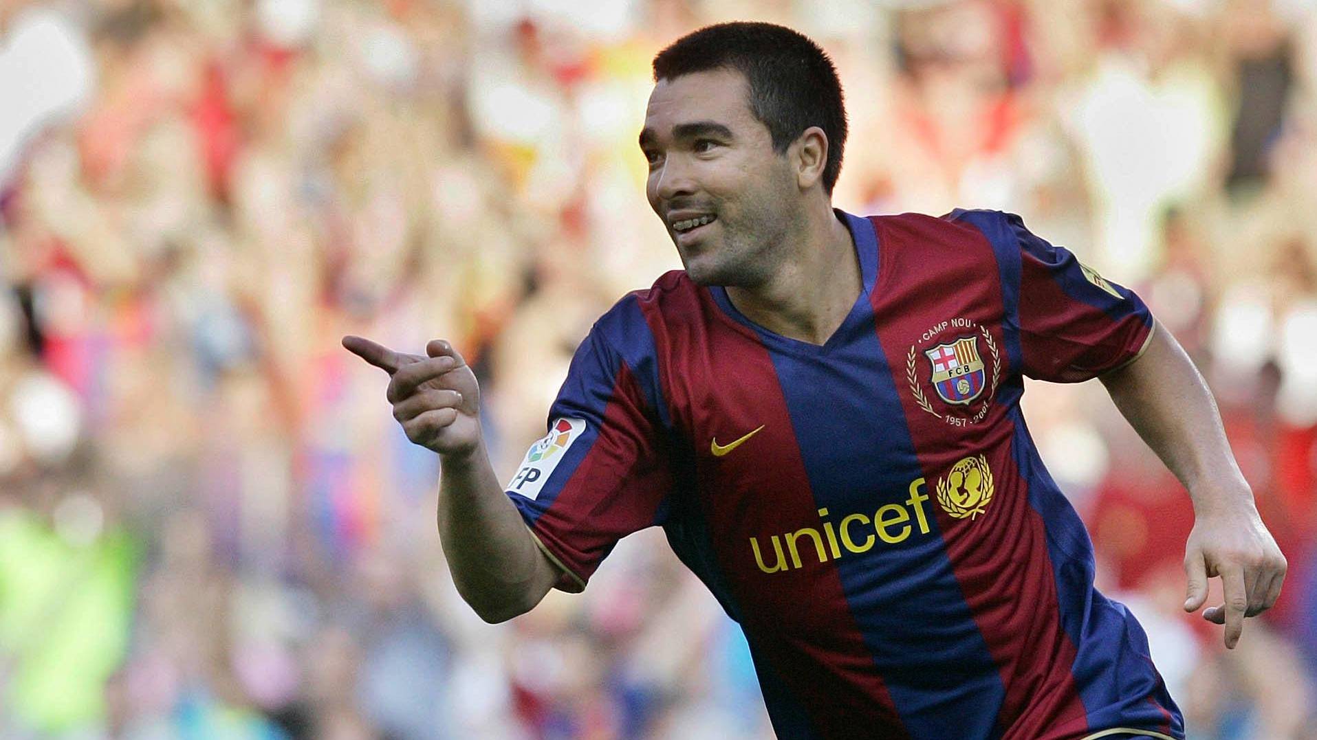 Deco, in an image of when it dressed the T-shirt of the Barça