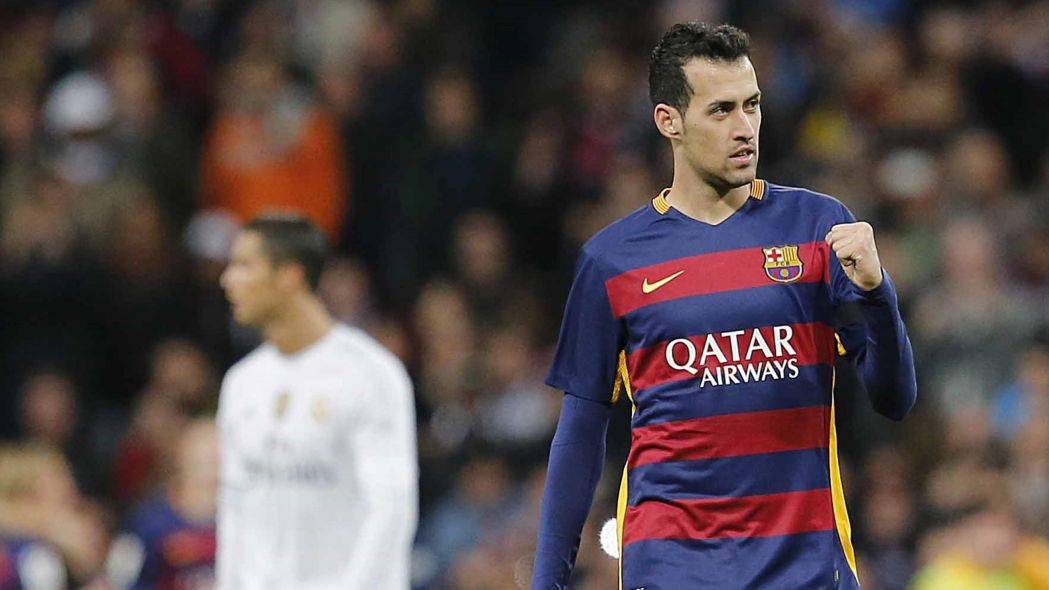 Sergio Busquets in the Real Madrid-FC Barcelona of this 2015-2016