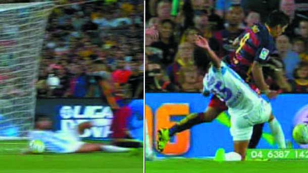 El Barça se quejó de dos penaltis no pitados ante el Málaga