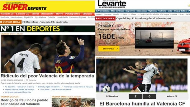 En Valencia hablaron de «humillación» contra el Barça