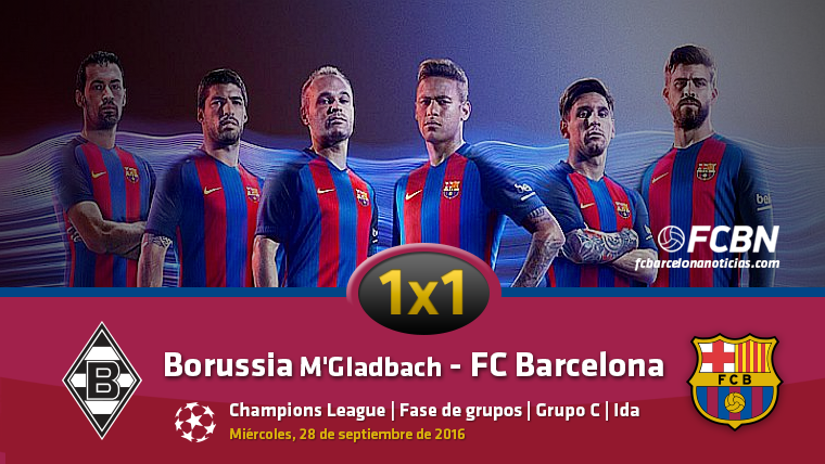 El 1×1 del FC Barcelona contra el Borussia Mönchengladbach