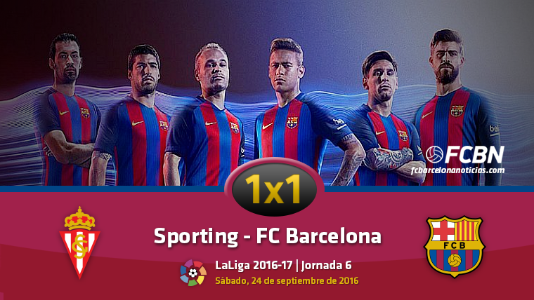 El 1×1 del FC Barcelona contra el Sporting de Gijón