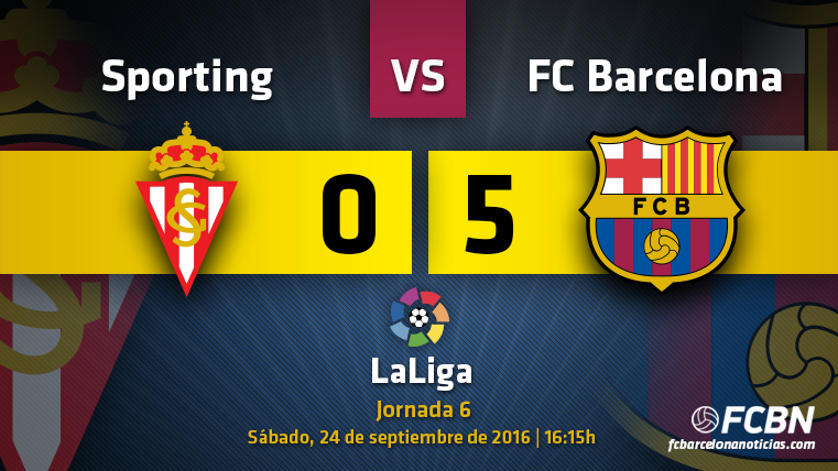 Un Barça coral «olvida» a Messi goleando al Sporting (0-5)