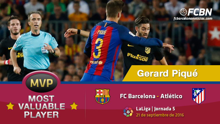 Gerard Piqué, el «MVP» del Barcelona contra el Atlético