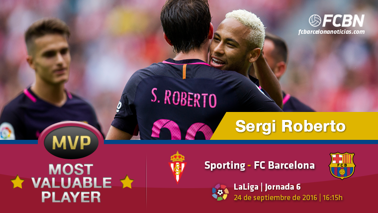 Sergi Roberto, el «MVP» del Barcelona contra el Sporting