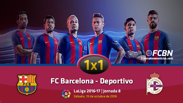 El 1×1 del FC Barcelona frente al Deportivo de La Coruña