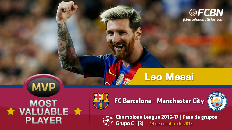 Leo Messi, el «MVP» del Barça frente al Manchester City