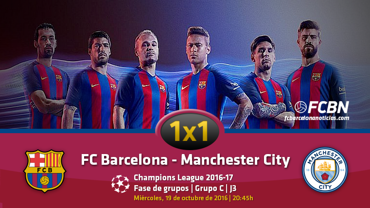 El 1×1 del FC Barcelona frente al Manchester City