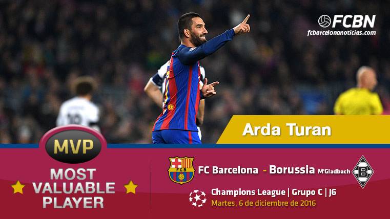 Arda Turan, el «MVP» del FC Barcelona frente al M’Gladbach