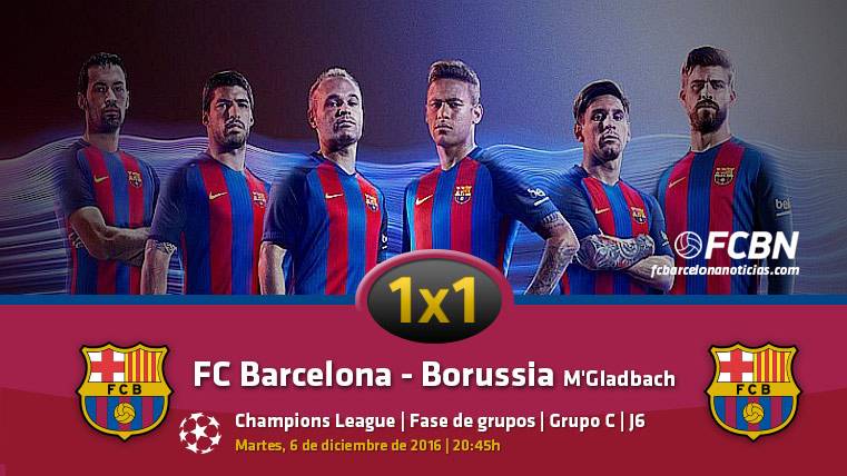El 1×1 del FC Barcelona frente al Borussia Mönchengladbach