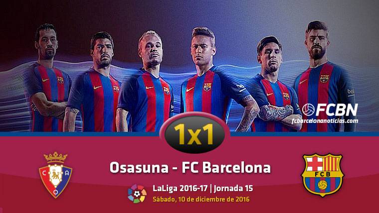 El 1×1 del FC Barcelona contra Osasuna (Liga J15)