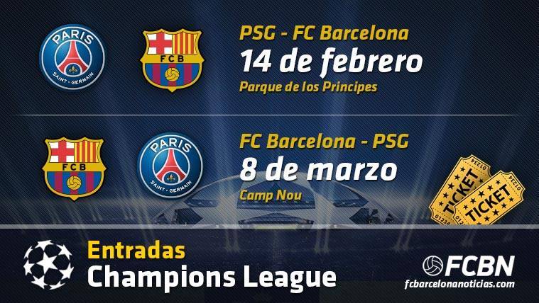 Entradas FC Barcelona vs Paris Saint Germain – Champions