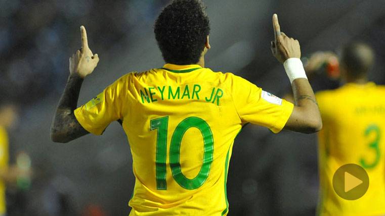Magia de Neymar Jr en la goleada de Brasil a Uruguay