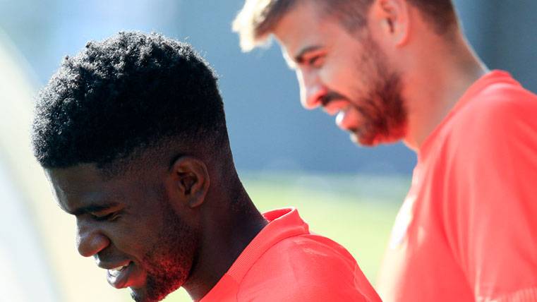 Umtiti: «Desde que llegué al Barça, Piqué es un ejemplo»