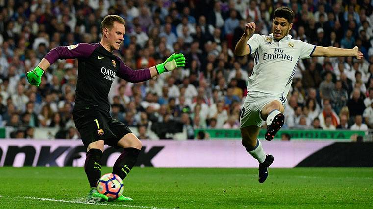 Ter Stegen se estrenó en el Clásico con siete paradones