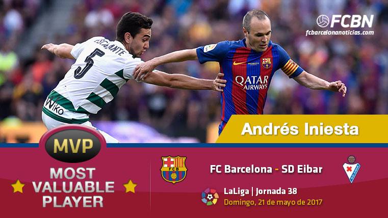 Andrés Iniesta, el «MVP» del FC Barcelona ante el Eibar