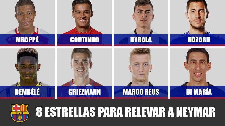 Las estrellas que podrían relevar a Neymar en el Barcelona