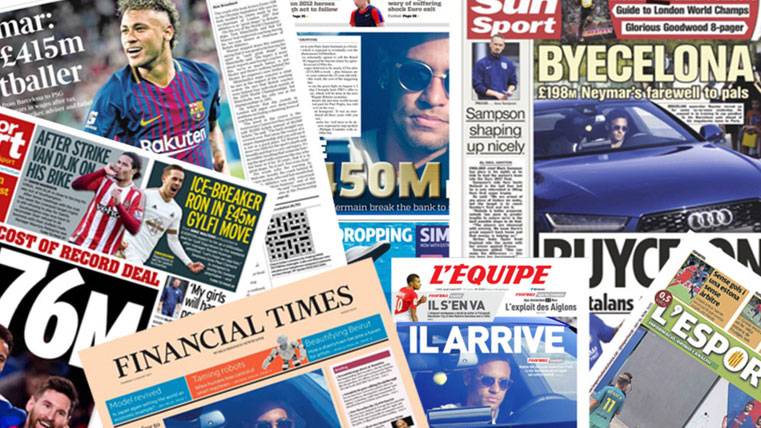 La prensa mundial alucina con las cifras de la ‘Operación Neymar’