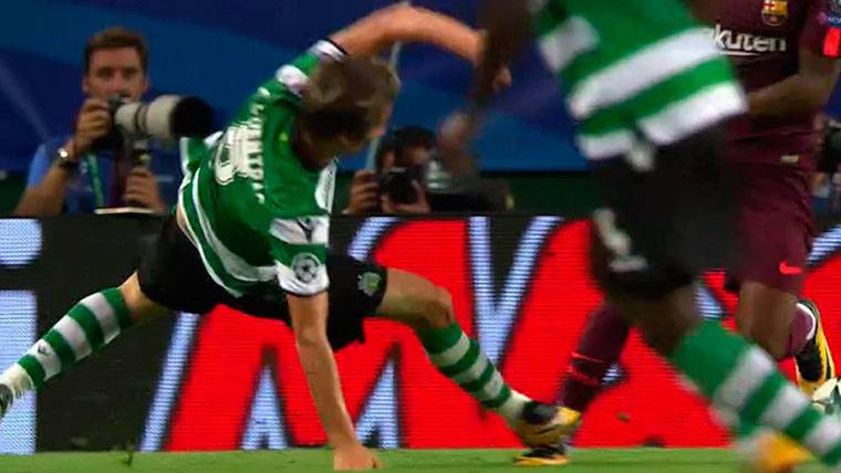 SUSTO: Entradón de Coentrao que casi lesiona a Semedo