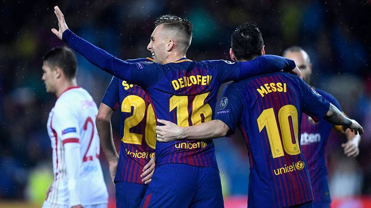 El Barça marcó al Olympiacos… ¡Otra vez en propia puerta!