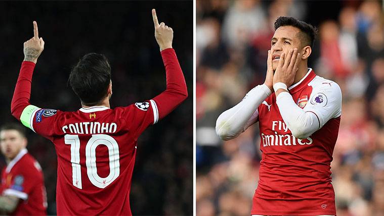 Inglaterra destaca las diferencias entre Coutinho y Alexis
