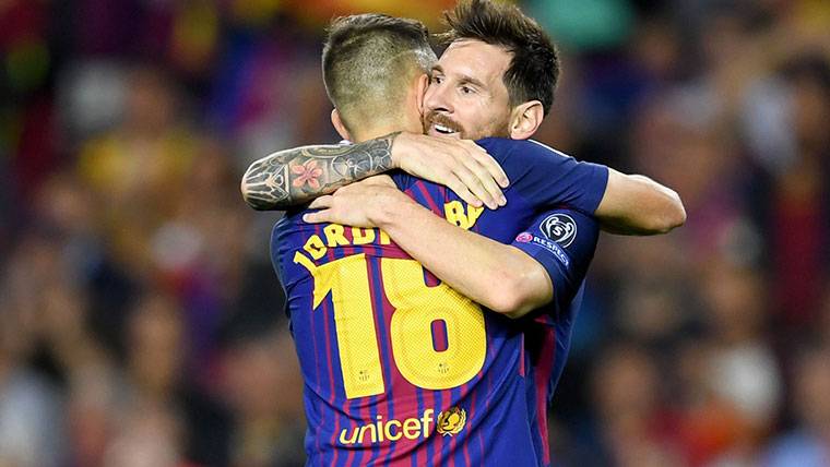 La conexión Alba-Messi adelantó al Barça contra el Levante