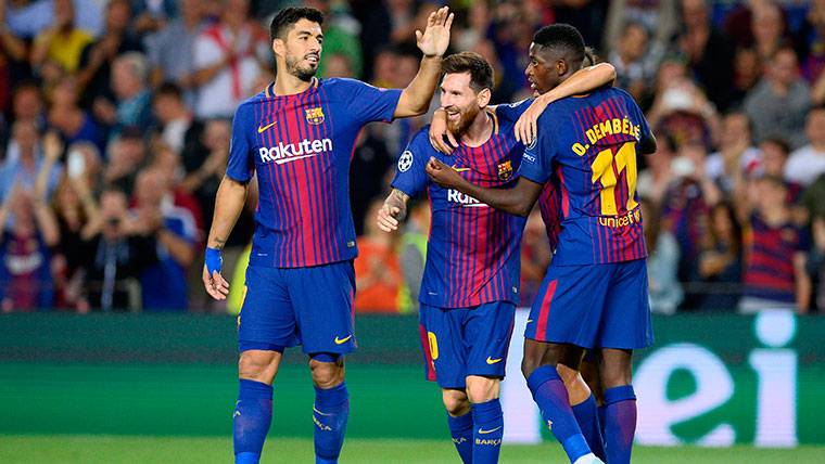 Pase magistral de Dembélé para el ‘hat-trick’ de Luis Suárez